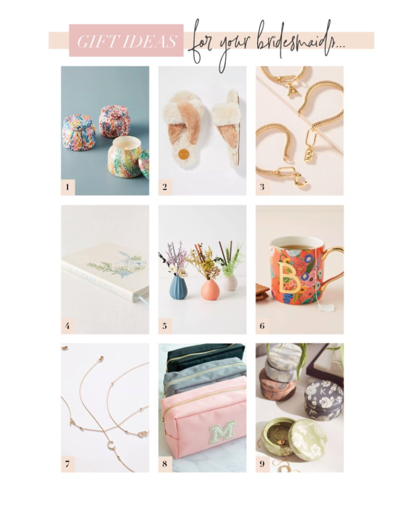 Budget Friendly Gift Ideas for your Bridal Party