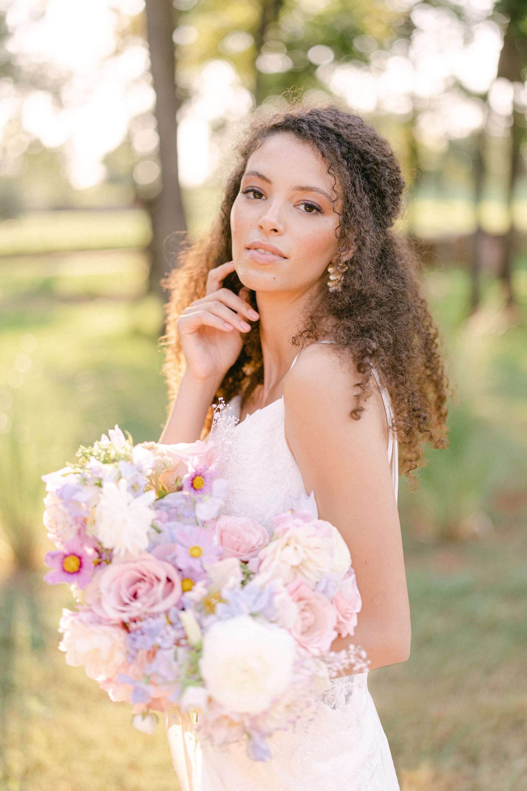 pastel bridal bouquet