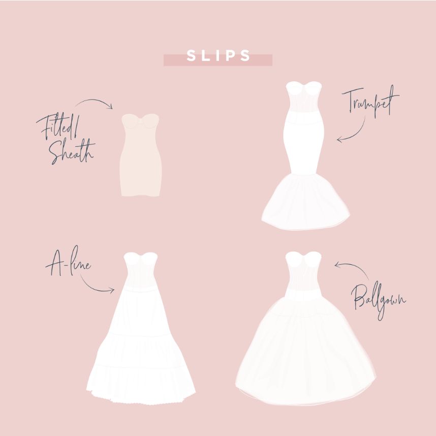 wedding dress slip