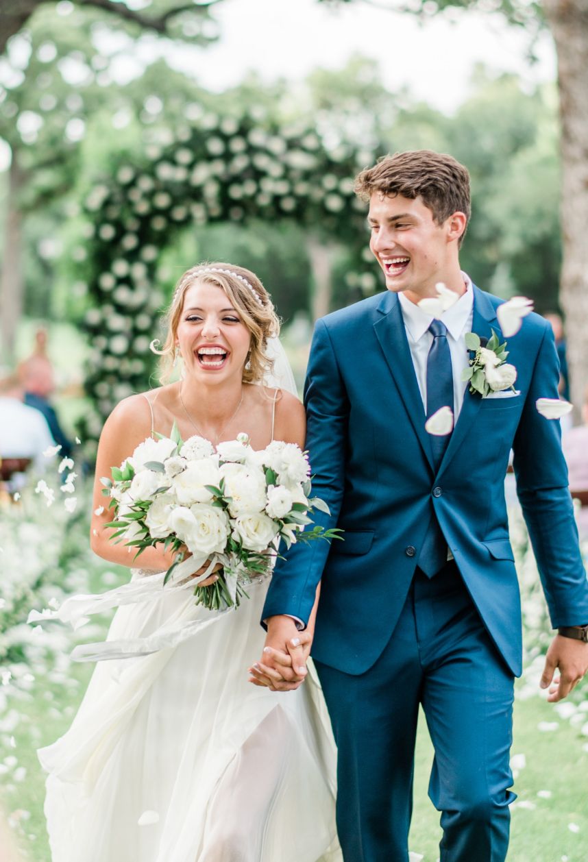Elegant White Backyard Wedding | Victoria + Jacob