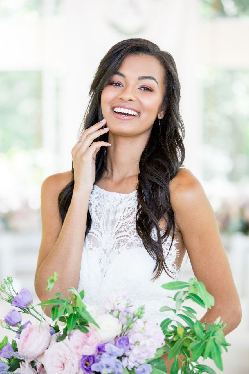 We were Inspired by Sweet Pea Hues for this Glass Chapel Shoot