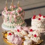 Whisk and Lavender wedding dessert collection featuring decorative cakes and assorted sweets