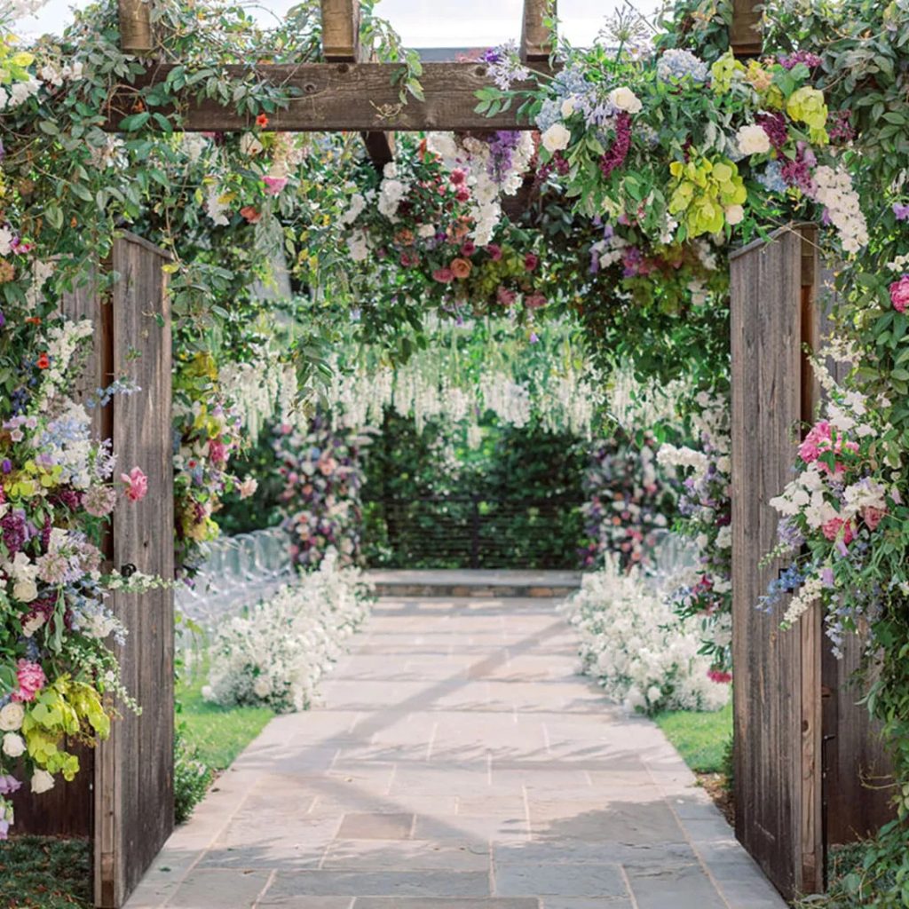 Fleetwood Winery outdoor wedding garden arch