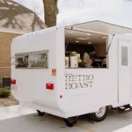 Retro Roast vintage coffee trailer available for Nebraska wedding catering