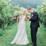Wedding Couple in Vineyard for outdoor wedding photos