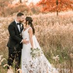 Married Couple out in field at event space in Leesburg Virginia