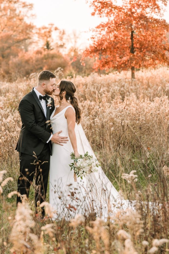 Married Couple out in field at event space in Leesburg Virginia