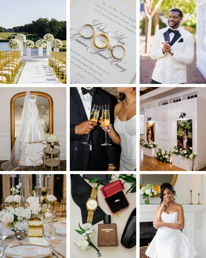 Wedding details throughout the day