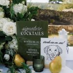 Signature cocktail sign with dog photo