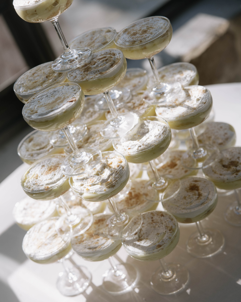 Champagne tower of deserts