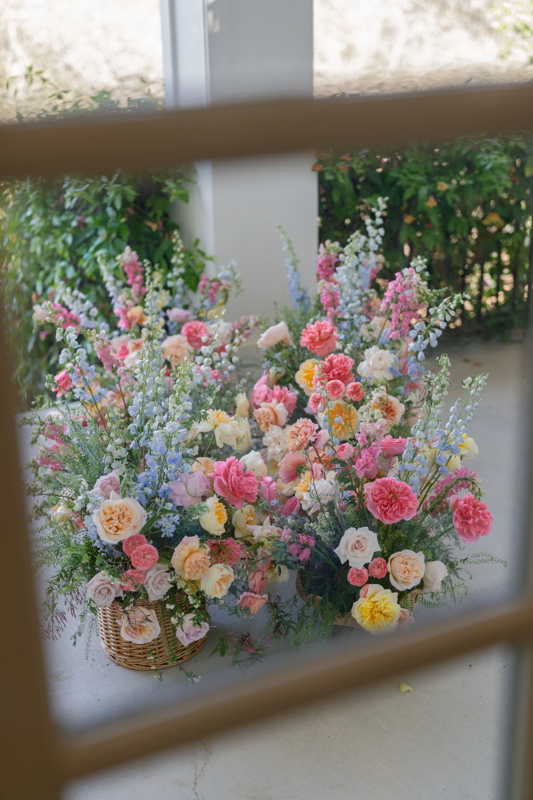 large spring floral arrangement