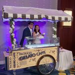 gelato cart at wedding reception