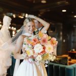 large spring bridal bouquet