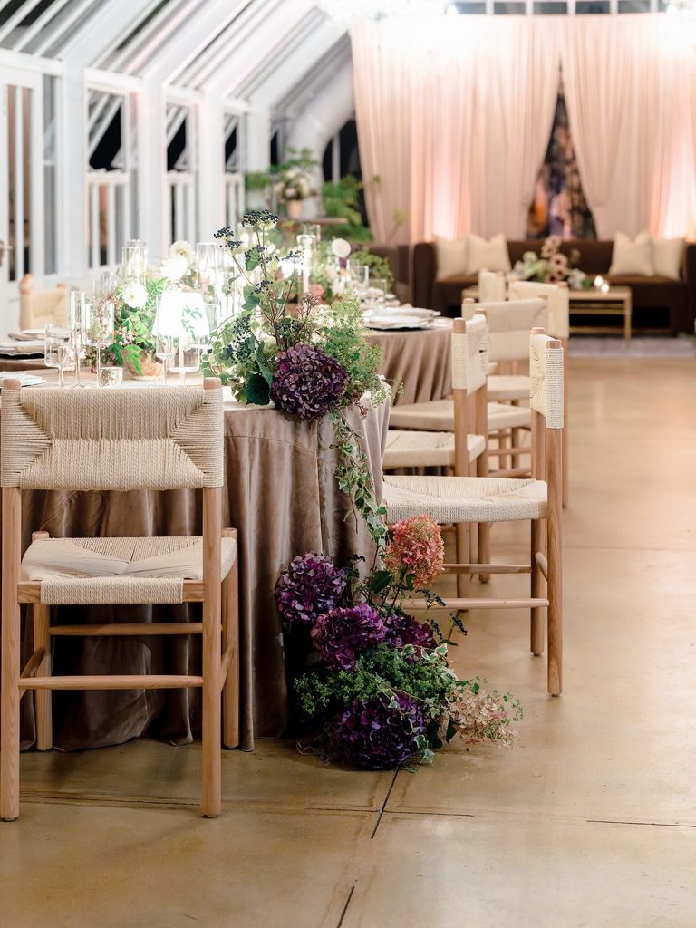 Contemporary reception space with neutral colors