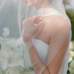 bridal portrait session with focus on wedding dress details