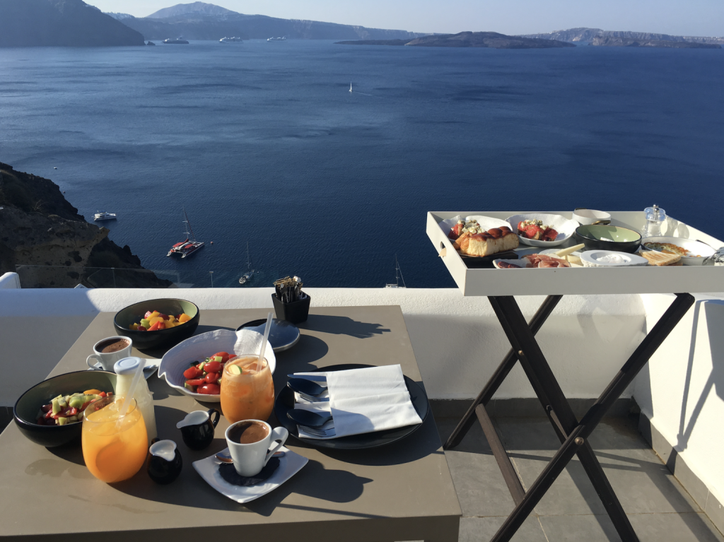 breakfast of balcony from honeymoon
