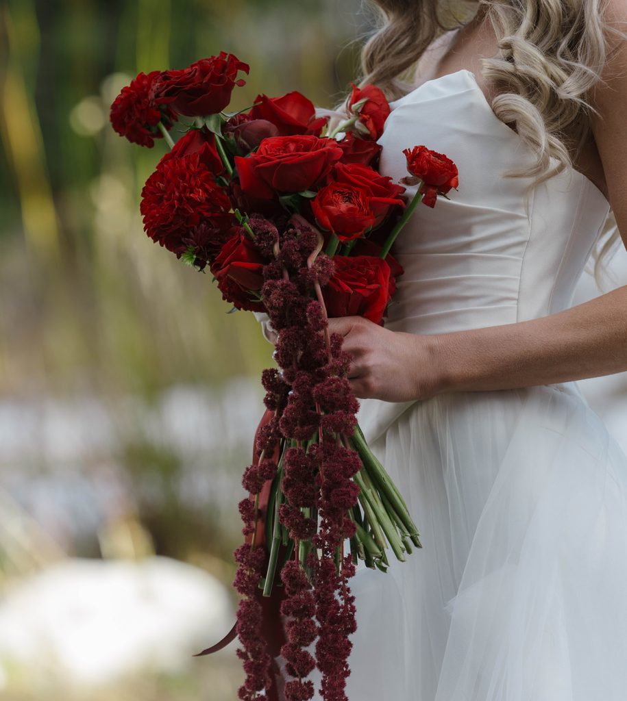 Red wedding bouquet