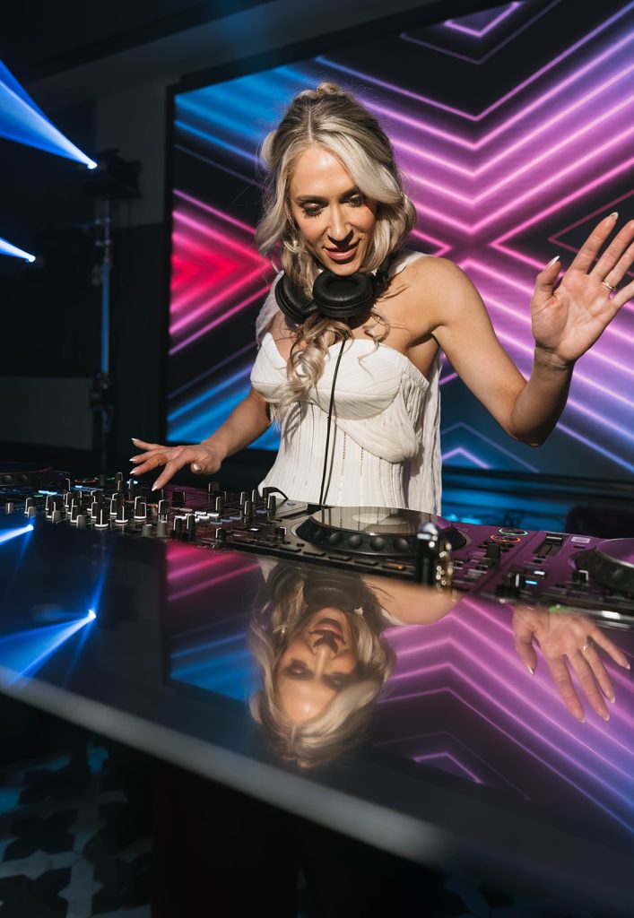 bride DJ'ing