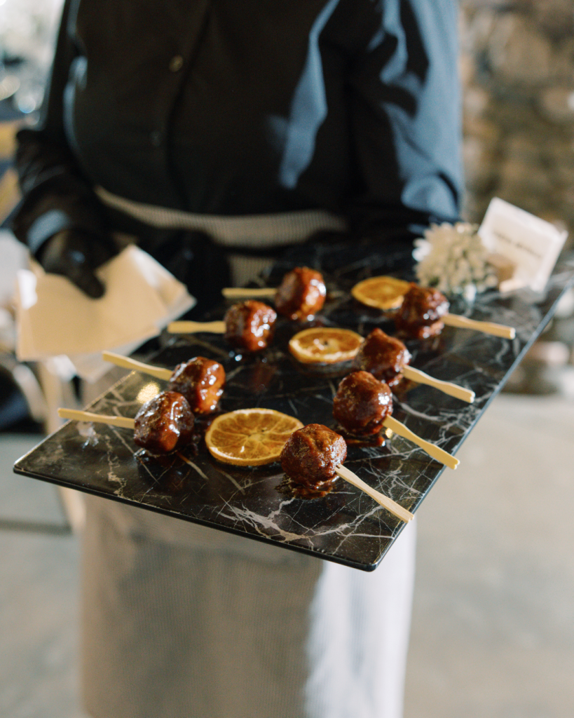 details photo appetizers cocktail hour outdoor wedding venue northern virginia
