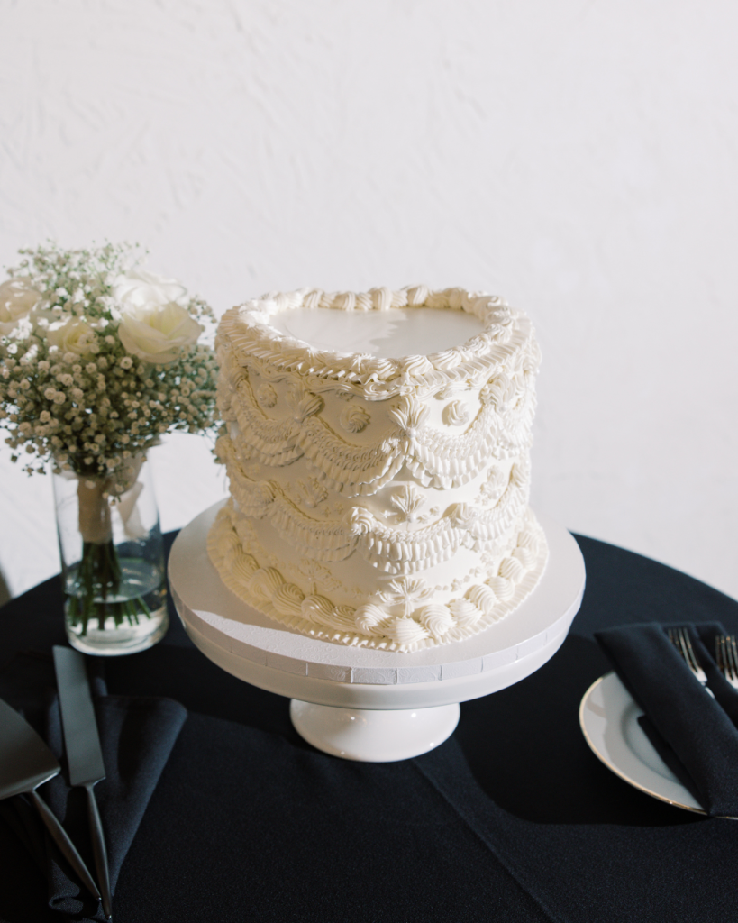 heart wedding cake modern stylish cake northern virginia wedding