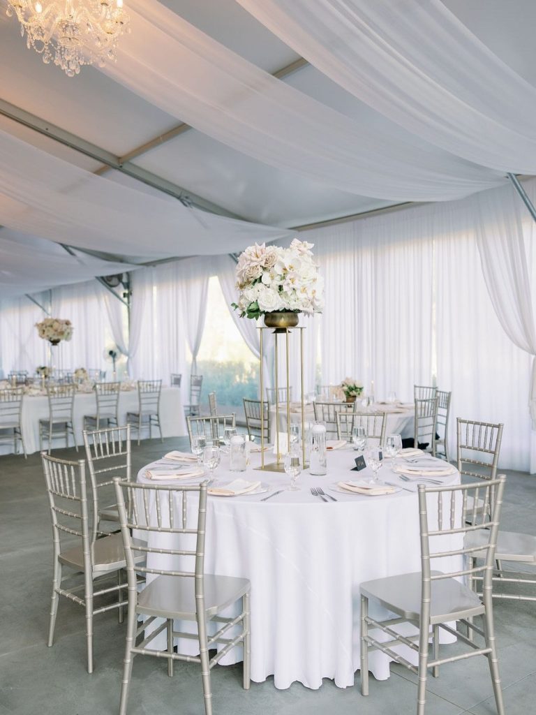 Reception in the solarium at Knotting Hills Wedding Venue and Resort designed and planned by ERO Weddings.