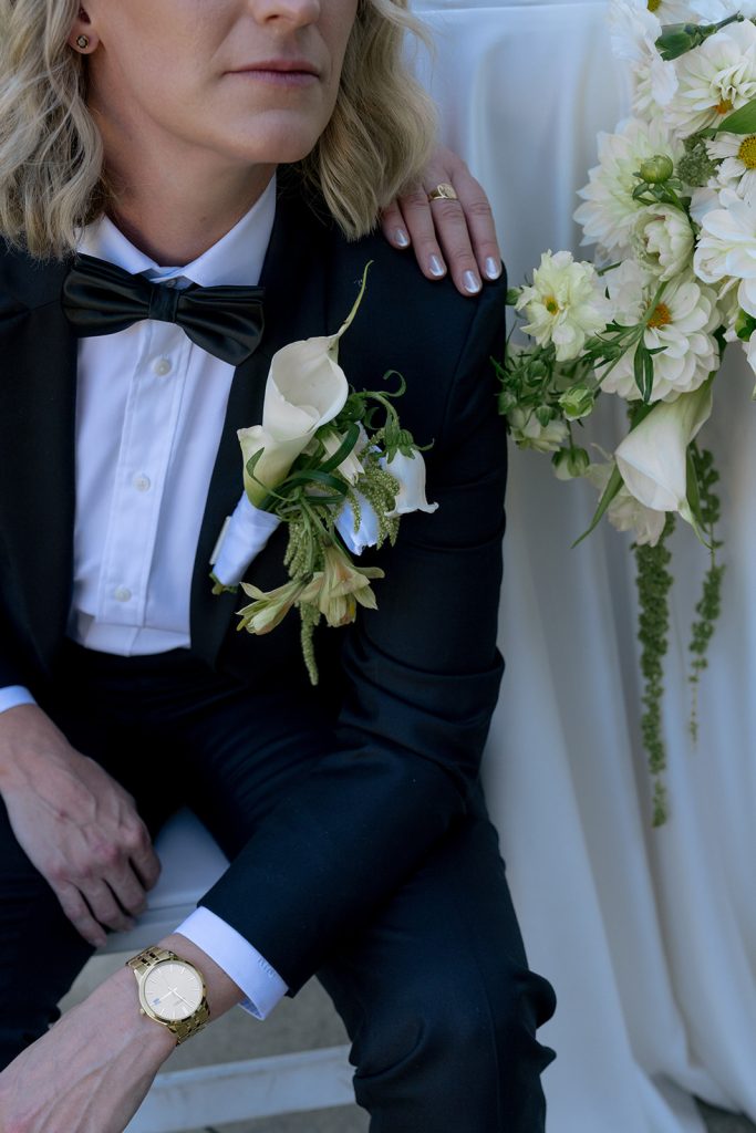 Bride's boutonniere by Cultivated Blooms.