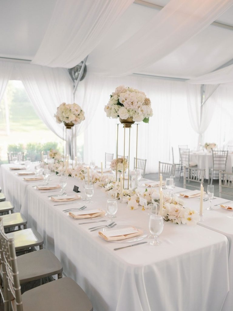 Reception in the solarium at Knotting Hills Wedding Venue and Resort designed and planned by ERO Weddings.