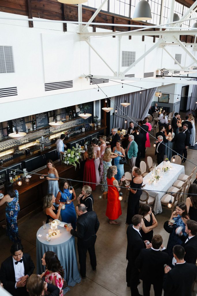 Arial view of reception coordinated by Coordinating with Catherine.