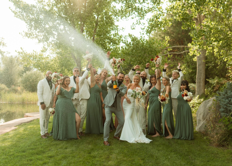 Colorado wedding party
