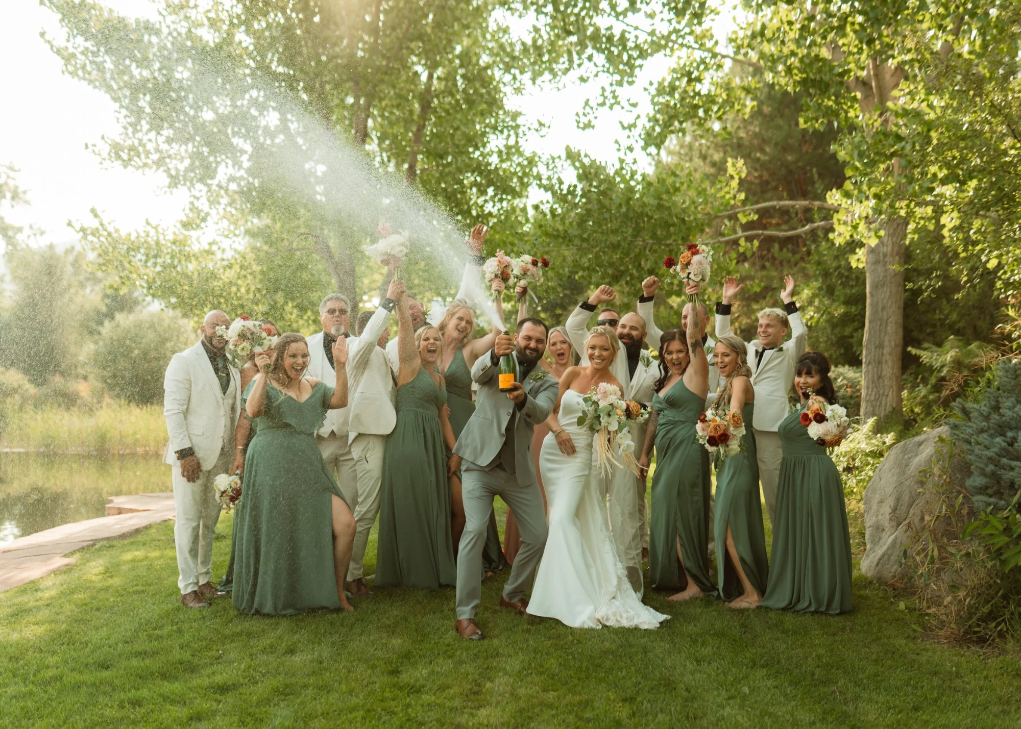 Colorado wedding party