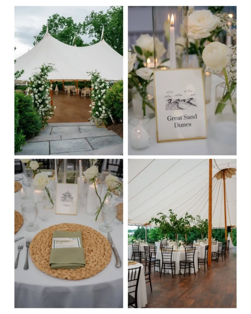 details of wedding day with neutral and white and rattan basket detailing