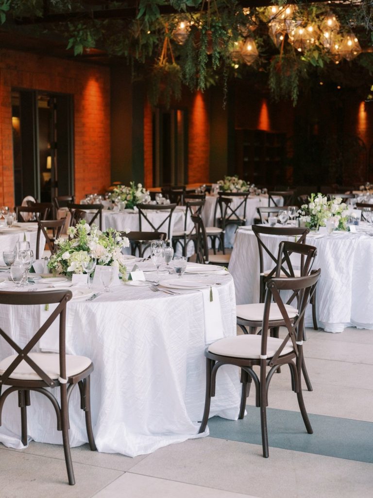 Reception decor for a reception planned by Hawthorne Creative Co.