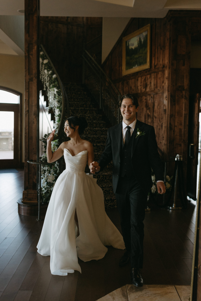 Grand entrance at Colorado wedding