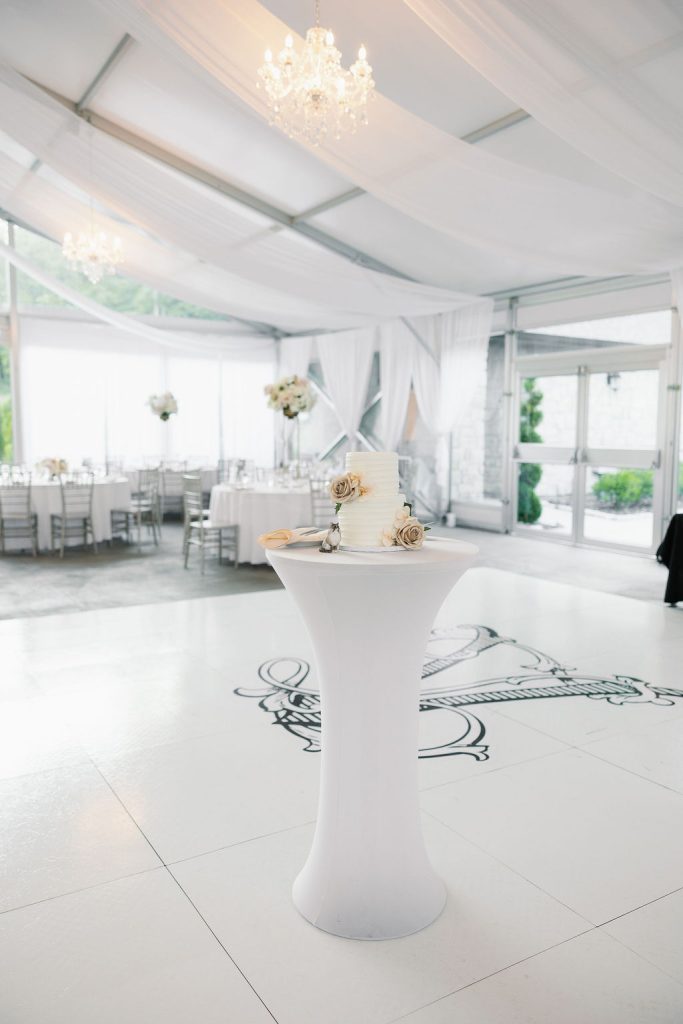 Reception in the solarium at Knotting Hills Wedding Venue and Resort designed and planned by ERO Weddings.