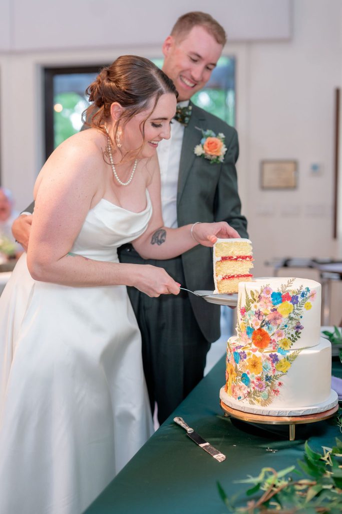 Wildflower wedding cake