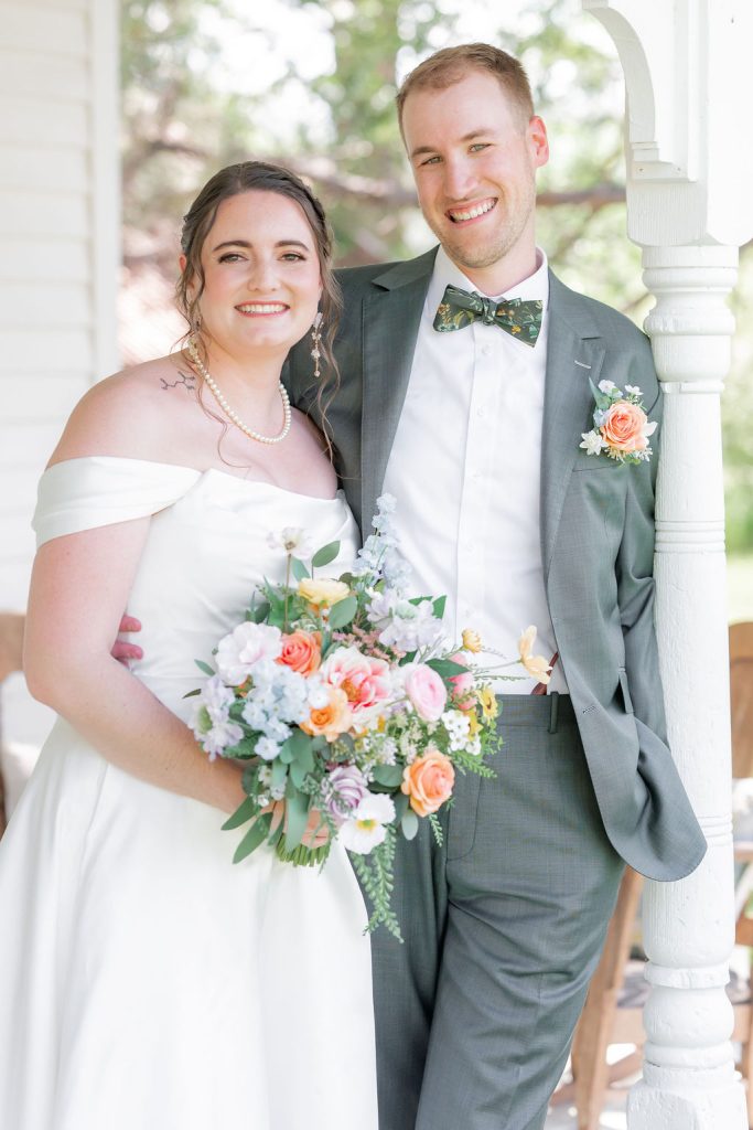 Bride and groom wedding portrait