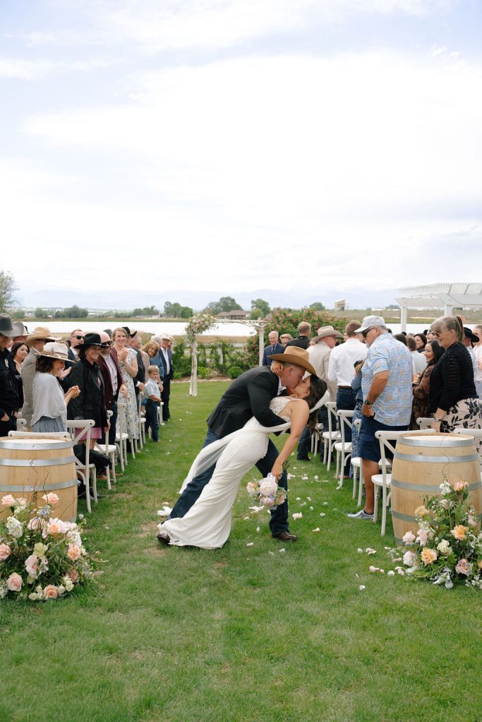Western wedding outdoor ceremony