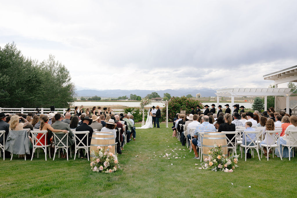Colorado outdoor wedding venue with mountain views