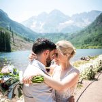 Colorado bride and groom in the rocky mountains