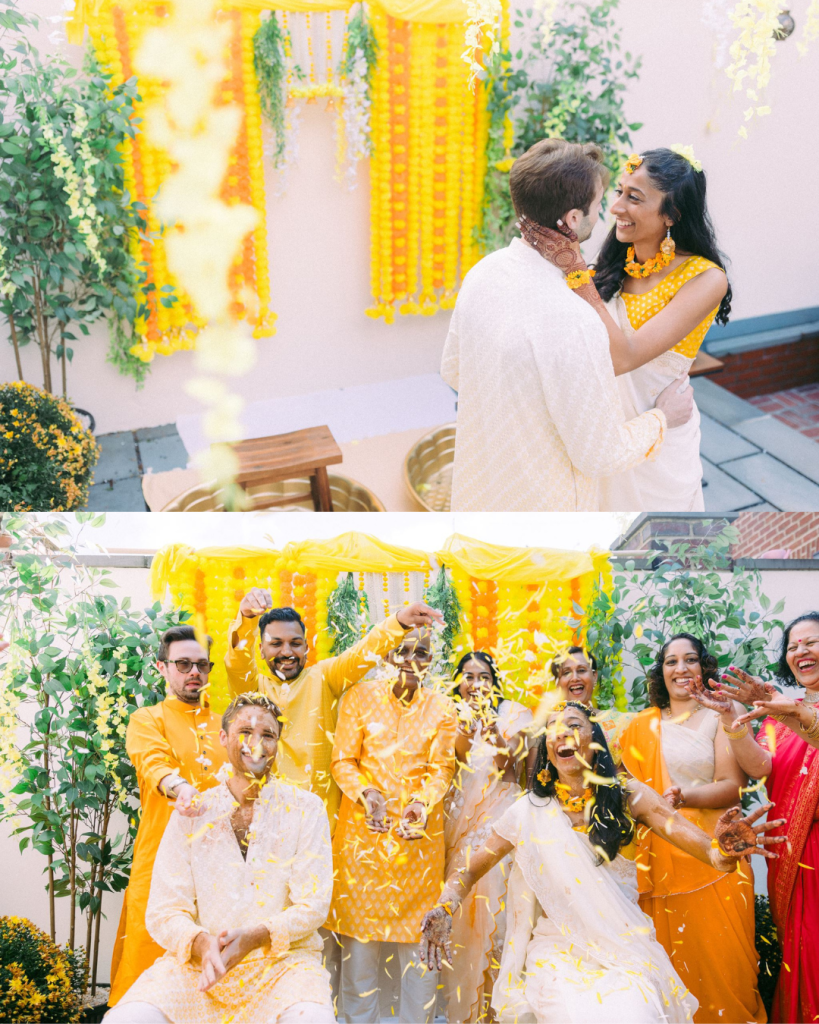 small mehndi party and an intimate haldi in our backyard in Georgetown