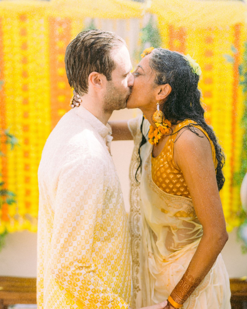 small mehndi party and an intimate haldi in our backyard in Georgetown