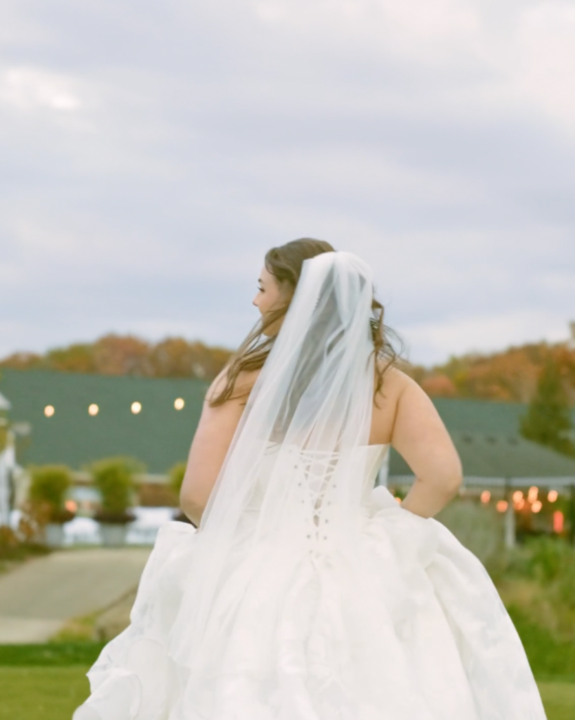 bride in Northeast Ohio wedding video