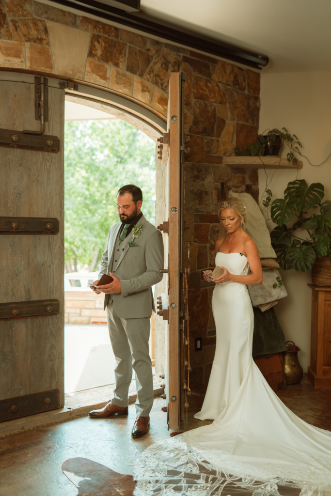 First touch wedding photos