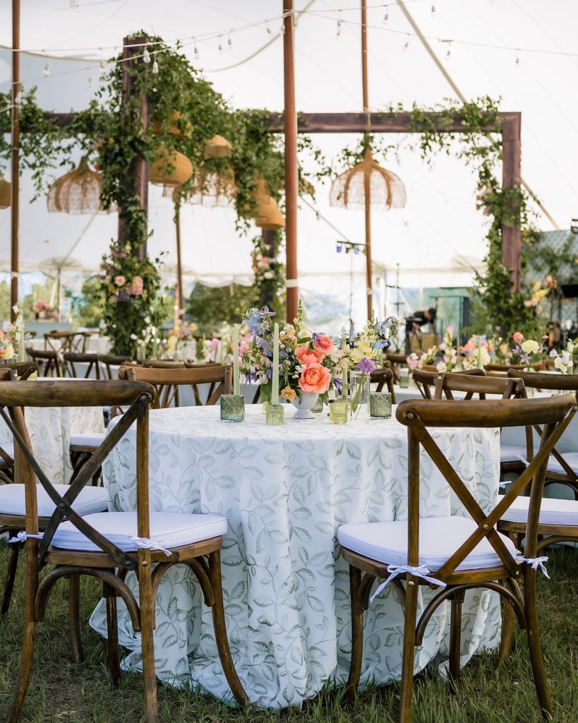Tented wedding reception